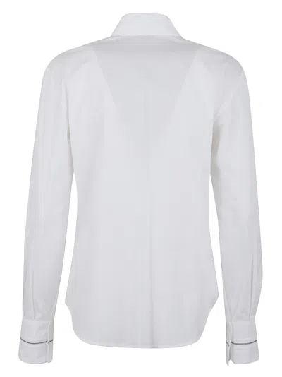 Peserico Long-sleeved Blouse In White