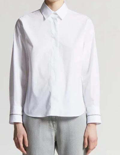 Peserico Long-sleeved Blouse In White