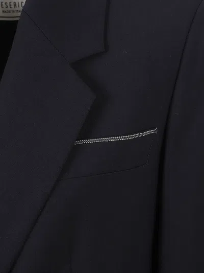Peserico Double-breasted Blazer In Black
