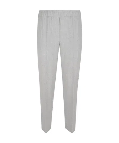 Peserico Straight Casual Pants In Silver