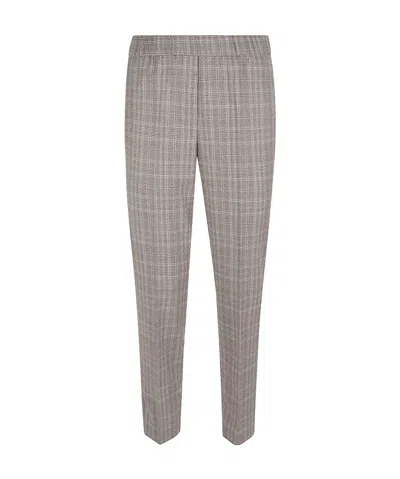 Peserico Trousers With Bright Light Point Details In Gray
