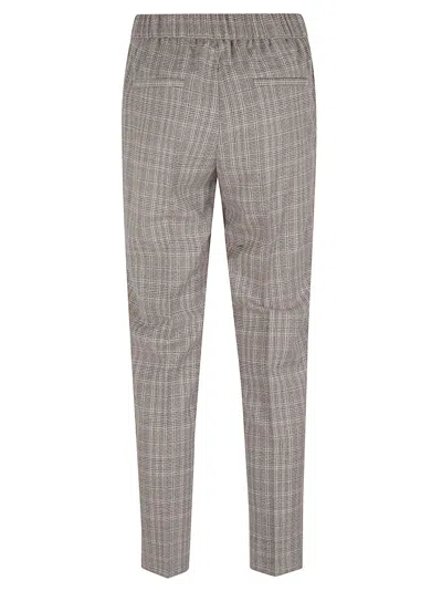 Peserico Trousers With Bright Light Point Details In Gray