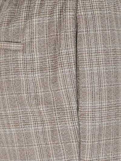 Peserico Trousers With Bright Light Point Details In Gray