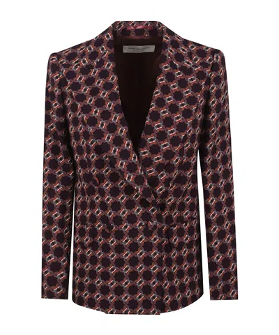 Dries Van Noten Lapel Jacket In Multi