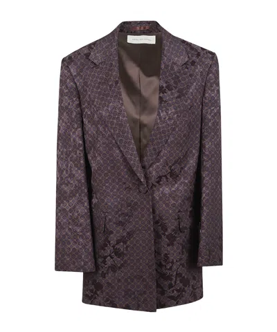 Dries Van Noten Lapel Jacket In Black