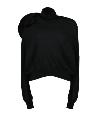Moschino Turtleneck Sweater In Black