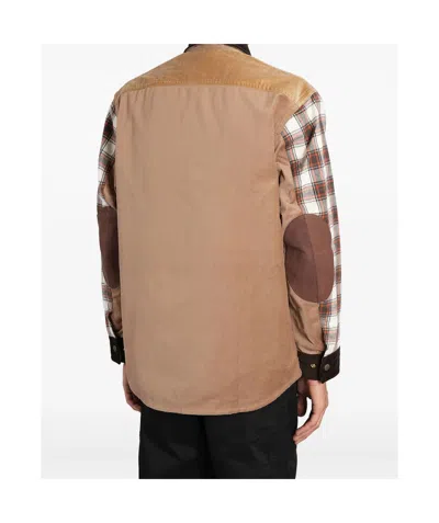 Junya Watanabe Check Overshirt Jacket Jackets And Coats Brown In Gray