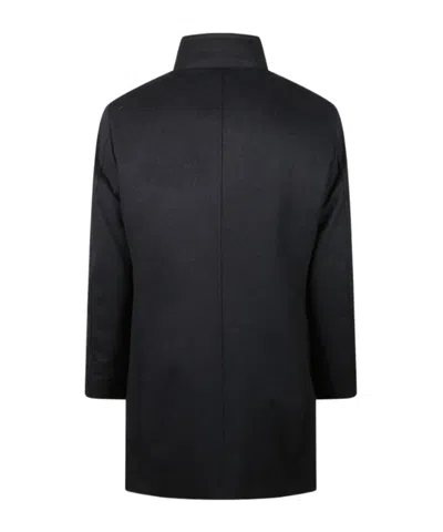 Moorer Bond Padded Wool-blend Coat In Black