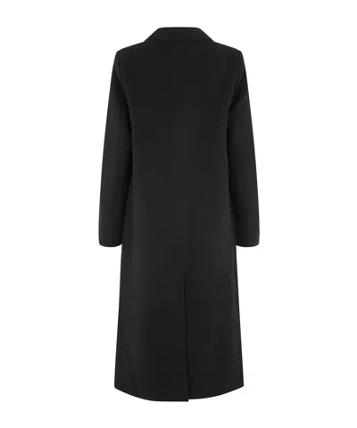 Samsoe & Samsoe Falcon Double-breasted Coat In Black