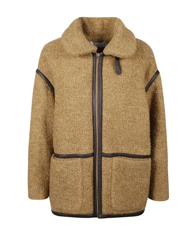 Iro Long Sleeve Jacket In Brown