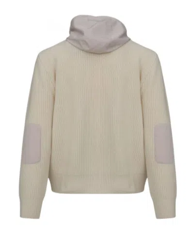 Paul & Shark Long-sleeved Patchwork Cardigan In Brown