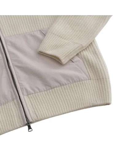 Paul & Shark Long-sleeved Patchwork Cardigan In Brown