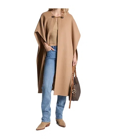 Michael Kors Double-sided Cloak In Brown