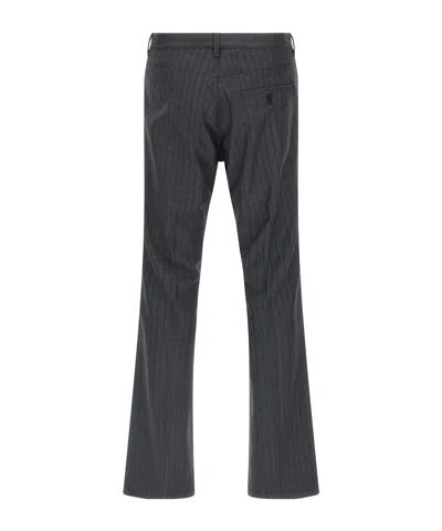 Balenciaga Tailored Pinstripe Trousers Featuring Pockets In Gray
