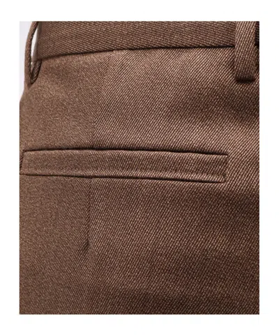 Zegna Men's Cotton And Linen Pants In Brown