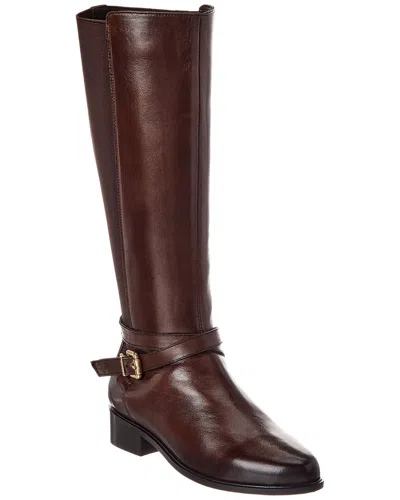 Dune London Teine Leather Boot In Burgundy