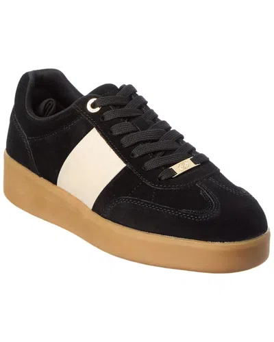 Dune London Enticing Suede Sneaker In Black