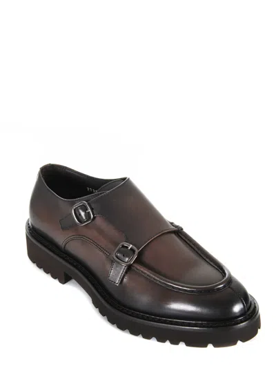 Doucal's Leather Monk-strap In Brown