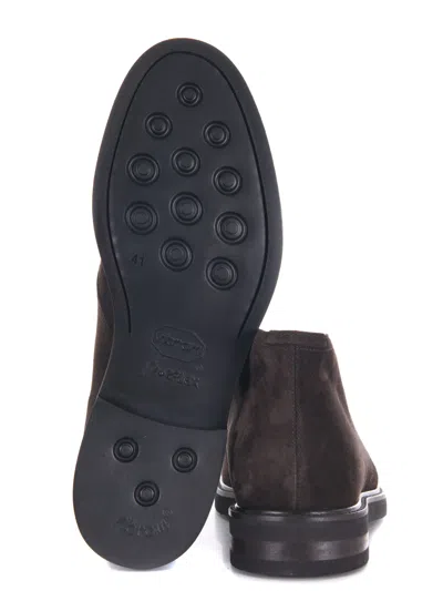 Jerold Wilton Suede Ankle Boots In Brown