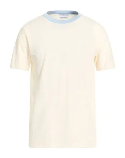 Wool & Co Man T-shirt Cream Size Xxl Cotton In Neutral