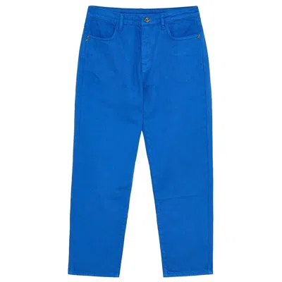 Patrizia Pepe Blue Cotton Pant In Blue