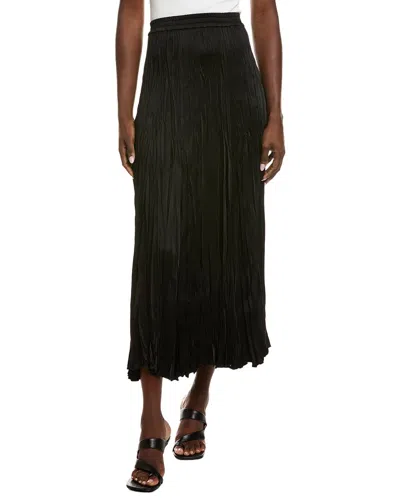 Michael Kors Collection Satin Charm Skirt In Black