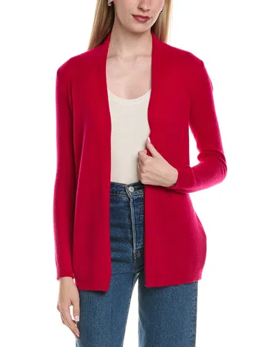 Sofiacashmere Drape Wool & Cashmere-blend Cardigan In Red