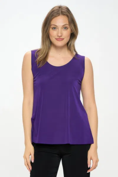 Truedames Bns Solid Sleeveless Tank Top In Purple