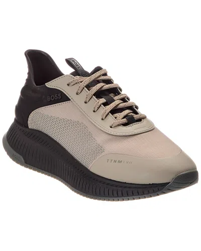 Hugo Boss Titanium Evo Running Sneaker In Neutral