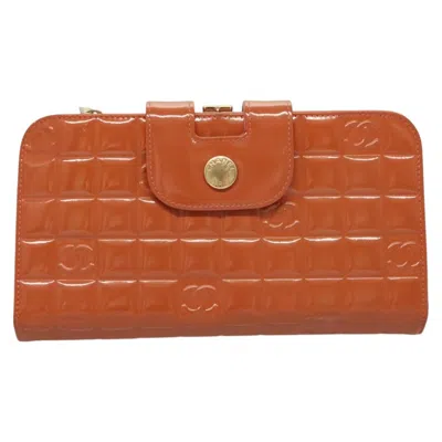 Pre-owned Chanel Chocolate Bar Clutch Quilted Patent Patent_leather Bag () In Pink