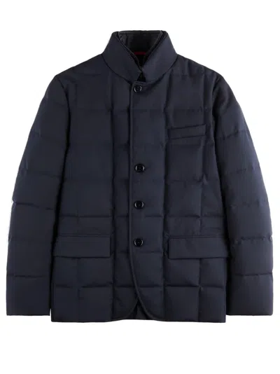 Fay Padded Down Coat Stand-up Collar In Blue