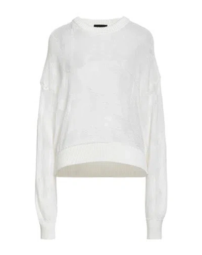 Roberto Collina Woman Sweater Ivory Size M Cotton, Nylon In White