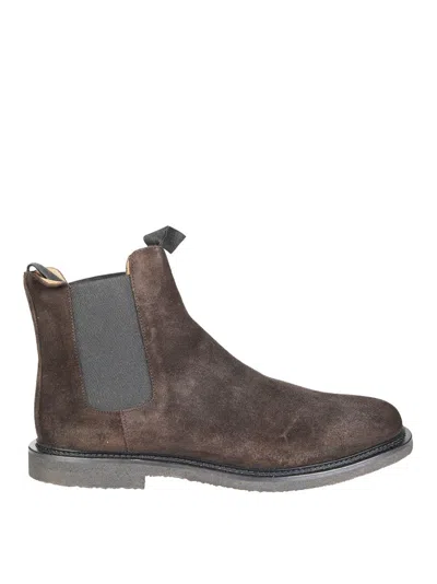 Common Projects Chealsea Suede Boots In Brown