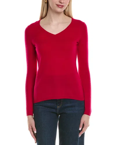 Sofiacashmere Modern V-neck Wool & Cashmere-blend Sweater In Pink