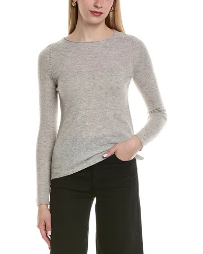Sofiacashmere Crewneck Wool & Cashmere-blend Sweater In Gray