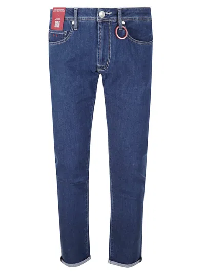 Tramarossa Slim Fit Deep Blue Denim Jeans In Blue