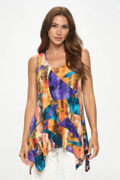 Truedames Hit Shark Bite Hem Tank In Multi