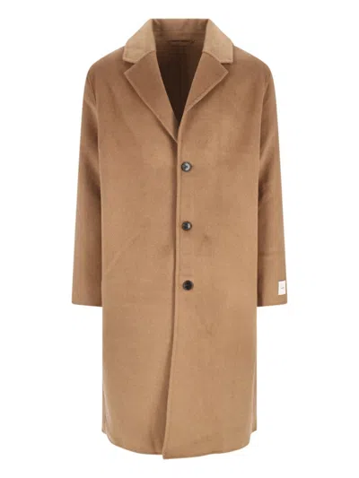 Calvin Klein Single-breasted Coat - Brown In Brown