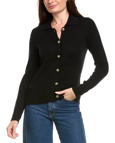 Kier + J Wool & Cashmere-blend Cardigan In Black