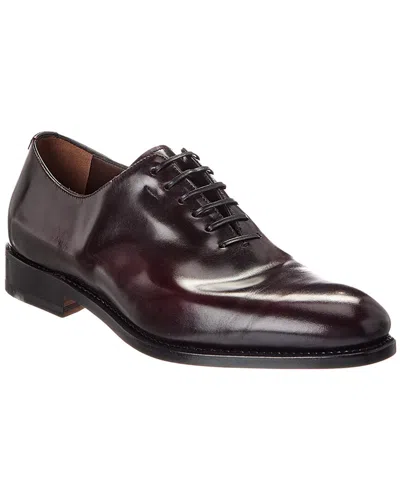 Ferragamo Angiolo Leather Oxford In Burgundy
