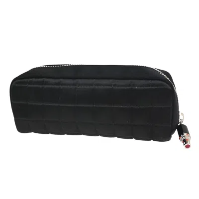 Pre-owned Chanel Chocolate Bar Clutch Nylon Nylon Bag () In Black