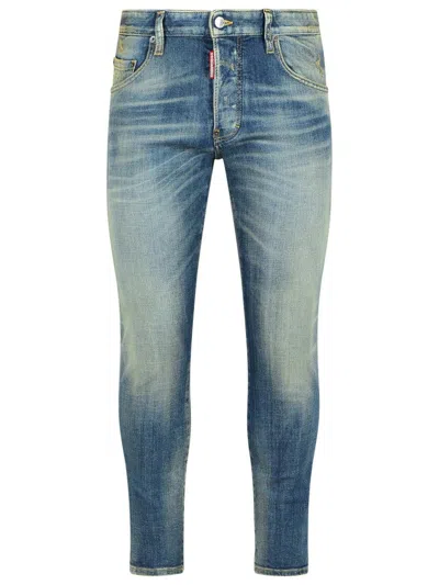 Dsquared2 'skater' Blue Denim Jeans Men In Gray