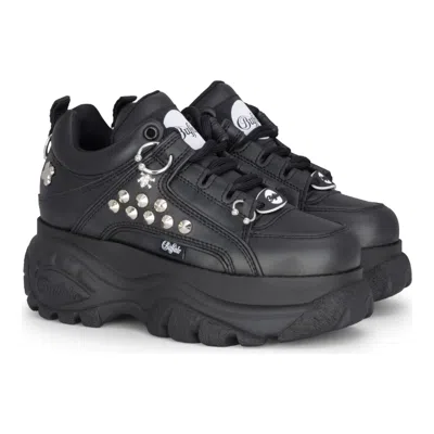 Buffalo Studded Platform Sneakers In Black