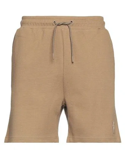 Fila Man Shorts & Bermuda Shorts Khaki Size S Cotton In Nude