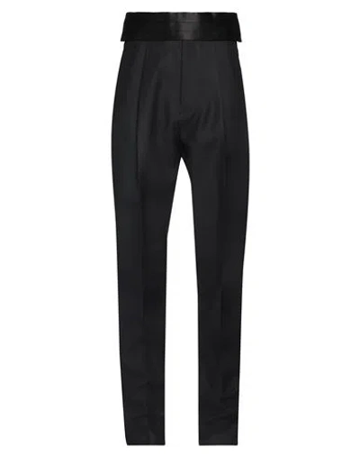 Dsquared2 Man Pants Black Size 32 Virgin Wool, Silk In Black