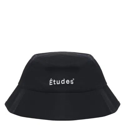 Etudes Studio Etudes Black Logo Embroidered Bucket Hat In Black