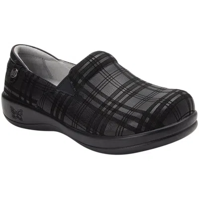 Alegria Keli Womens Leather Plaid Clogs In Multi