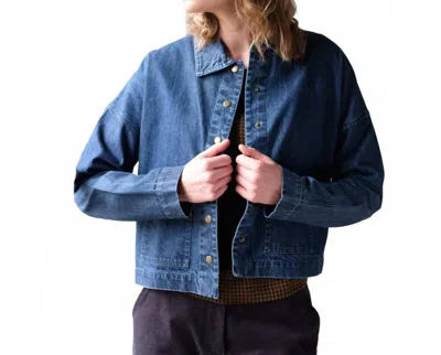 Bibico Maya Relaxed Jacket In Heavy Denim In Blue
