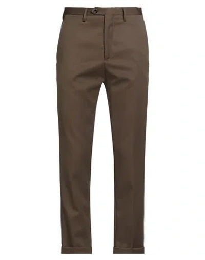 Drumohr Man Pants Khaki Size 40 Virgin Wool In Brown