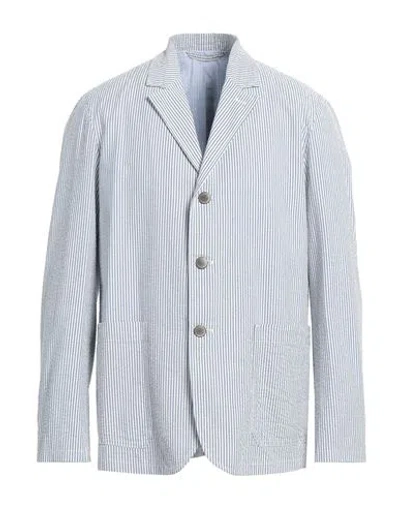 Montedoro By Slowear Man Blazer Slate Blue Size 44 Cotton In Gray